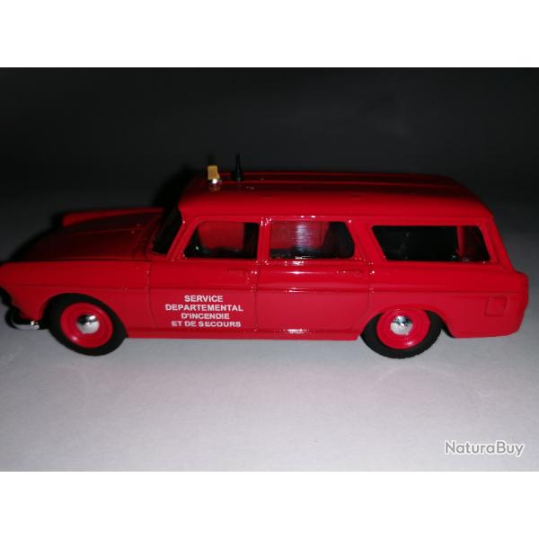 VEHICULE POMPIER PEUGEOT 404 BREAK 1/43