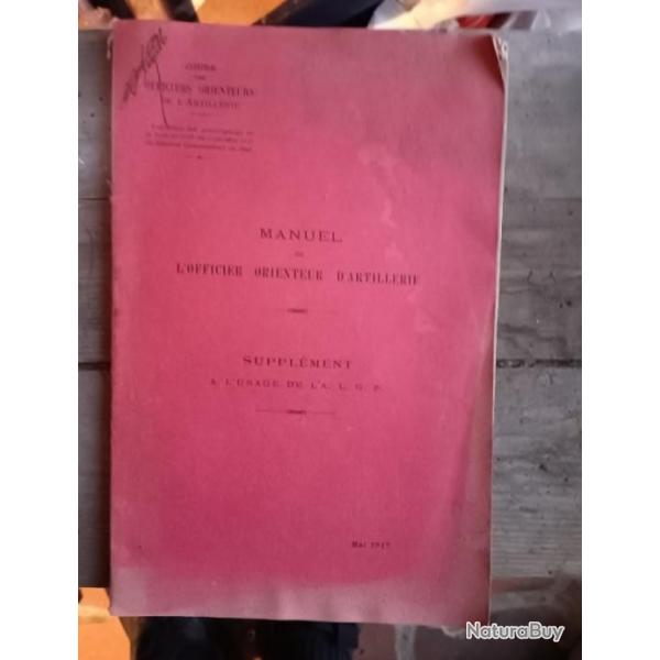 Manuel de l officier orienteur d artillerie 1917