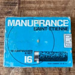 Boîte ancienne MANUFRANCE cartouche calibre 16/65