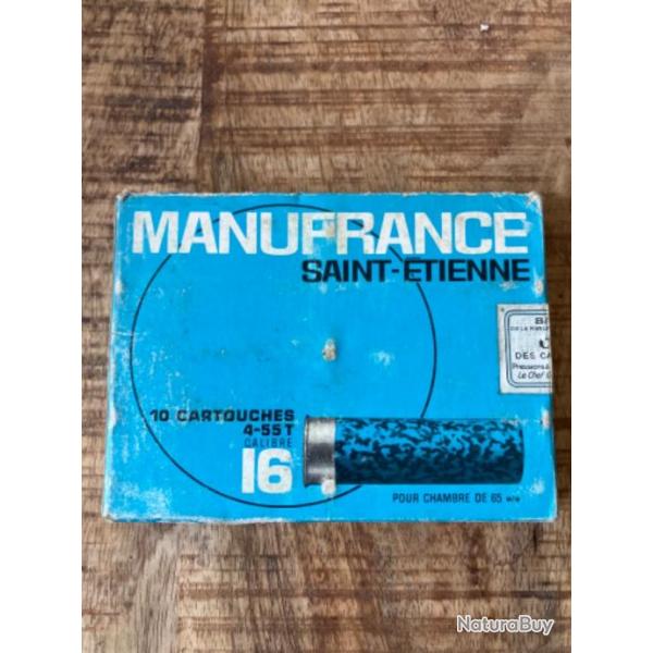 Bote ancienne MANUFRANCE cartouche calibre 16/65