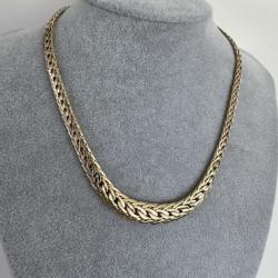 Magnifique collier tressé en or massif 18 carats - collier en chute - 45 cm