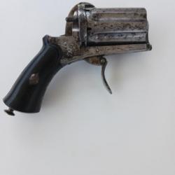 Revolver poivrière ELG calibre 7mm à broche