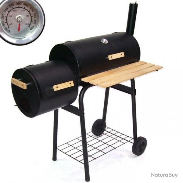 Barbecue  Charbon de Bois BBQ Fumoir Smoker Portable Grill de Jardin