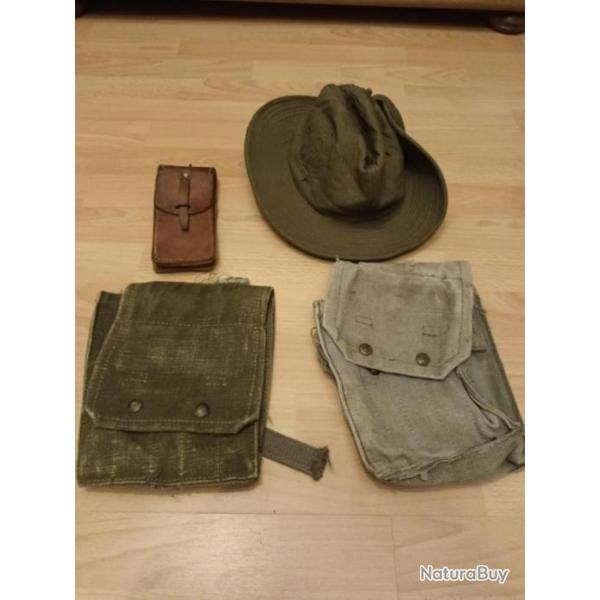 lot chapeau Indo / Algrie et portes chargeurs MAT49