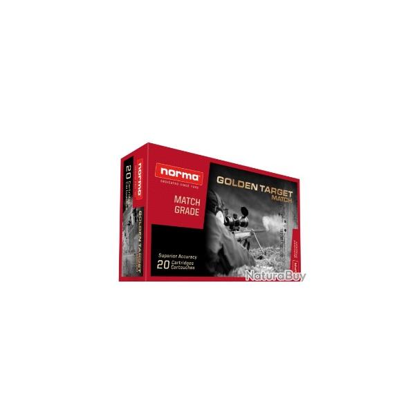 Munitions NORMA cal.6.5 creedmoor golden target hpbt 130gr 8.4g par 60