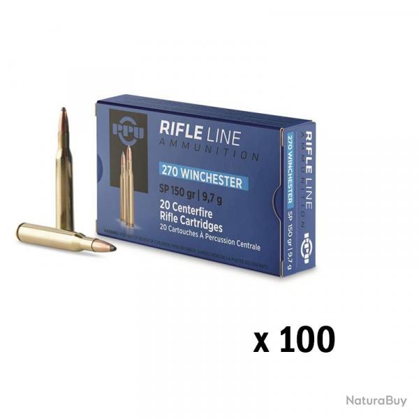 Munitions PARTIZAN calibre 270 Win Softpoint 130gr - 8.4g x100 