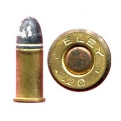 .320 revolver Bull Dog - marquage : ELEY 320 - amorce cuivre - étui laiton