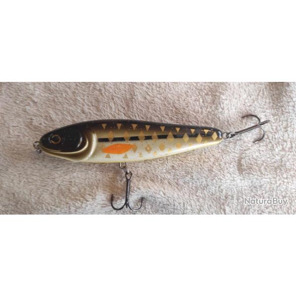 Leurre Dur Jerbait BigBait 15cm 60gr Environ Couleur Gold Pour Le Brochet