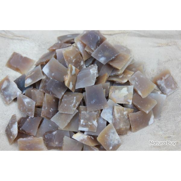 Lot de 10 silex blonds / pierres 7/8" pour mousquetons