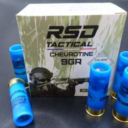 Cartouches RSD Tactical Chevrotines 9 Grains calibre 12/67 (boite de 25)
