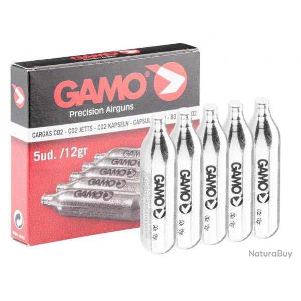 ( Recharge CO2 12 g par 5 recharges - GAMO)Recharge CO2 12 g par 5 recharges - GAMO