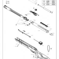 ( 12530 - Gamo Goupille Avant de Maintien Charniere 400)Pièces détachées Gamo Roadster 4.5 mm et 5.5