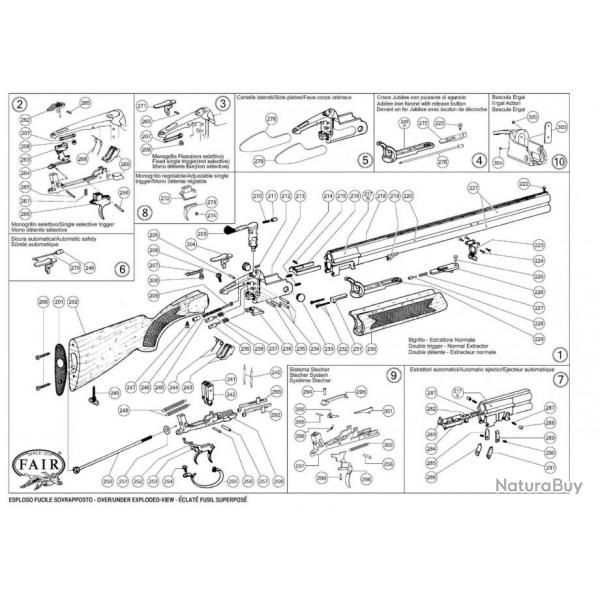 ( Vis de plaque de couche FAIR ref.200)Pices dtaches de fusils de chasse superpos Fair