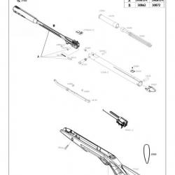 ( 16210 - Gamo Ressort Verrou Hunter 440)Pièces détachées GAMO Whisper IGT 19.9J 4.5 mm