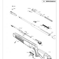 ( 19750 - Gamo Levier Culasse Rotative Cfx )Pièces détachées Gamo CFX Royal  4.5 mm