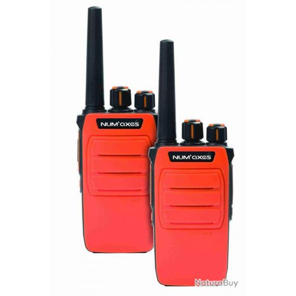 ( Pack 2 Talkies-Walkies NUM'AXES TLK1054 ORANGE)Pack 2 Talkies-Walkies NUM'AXES TLK1054 ORANGE