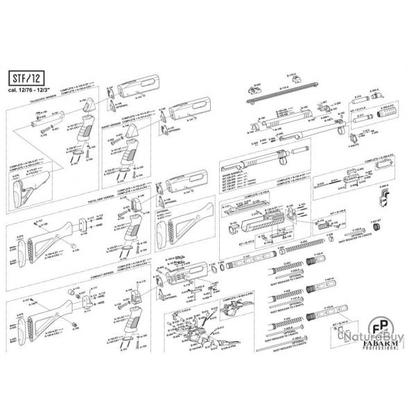 ( Pices dtaches fusil  pompe Fabarm STF12)Pices dtaches fusil  pompe Fabarm STF12