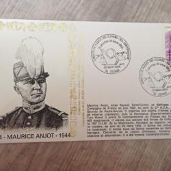 Enveloppe Premier Jour 50ème anniversaire du Maquis des Glières Maurice ANJOT (1/2)