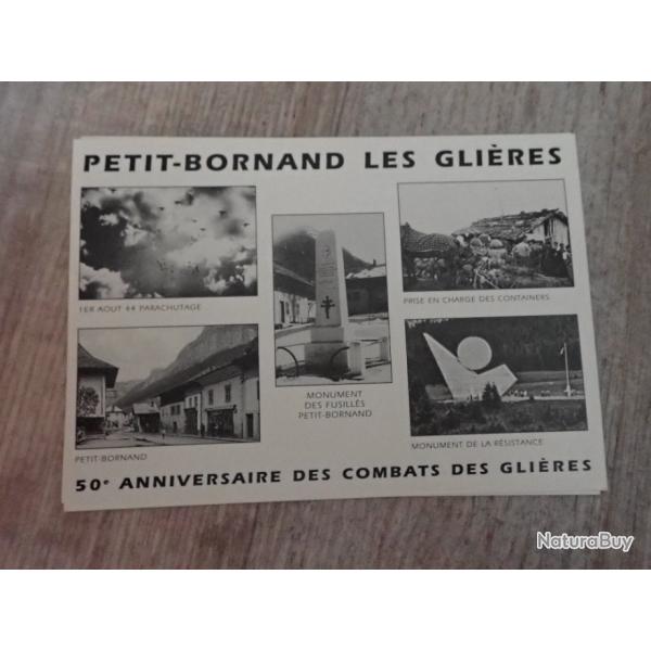 Carte postale Hommage au Maquis des Glires, combat, Petit Bornand (2/2)