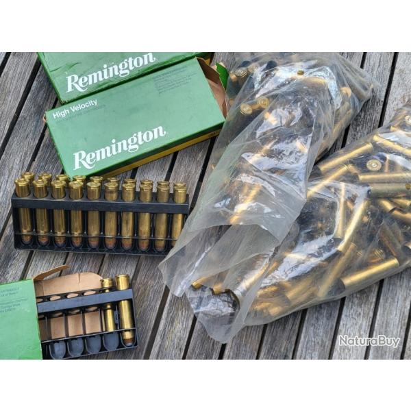 1 bote de cartouches Remington en 444 Marlin + 235 tuis tirs une fois TBE