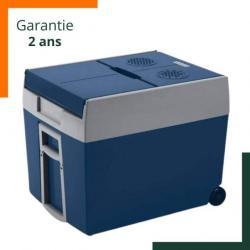 Glacière électrique 48L - 230V et 12V - Transportable - Bleu et blanc - Livraison gratuite et rapide