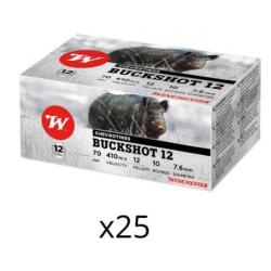 Lot de 25 boîtes de 10 Cartouches buckshot 12-70 - 30.5g