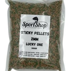 SPORTSHOP STICKY PELLETS 2MM LUCKY ONE 500GR SPORTSHOP