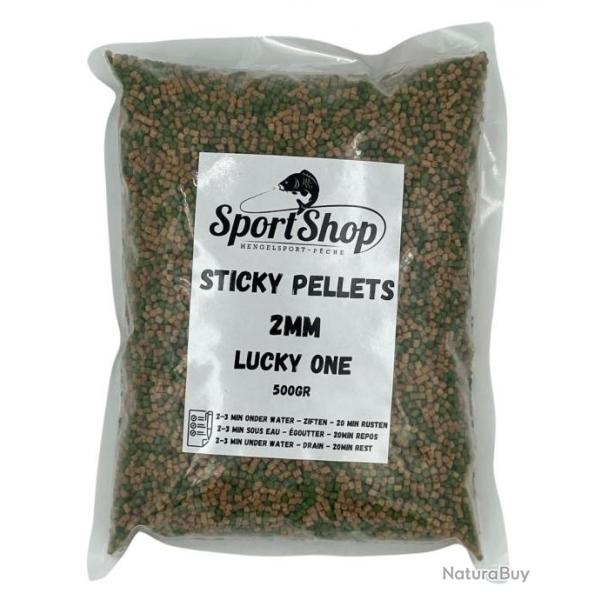 SPORTSHOP STICKY PELLETS 2MM LUCKY ONE 500GR SPORTSHOP