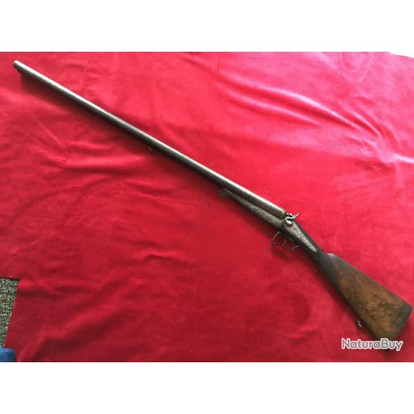 Fusil VERNEY frres  Lyon 12/65  chiens extrieurs 1860