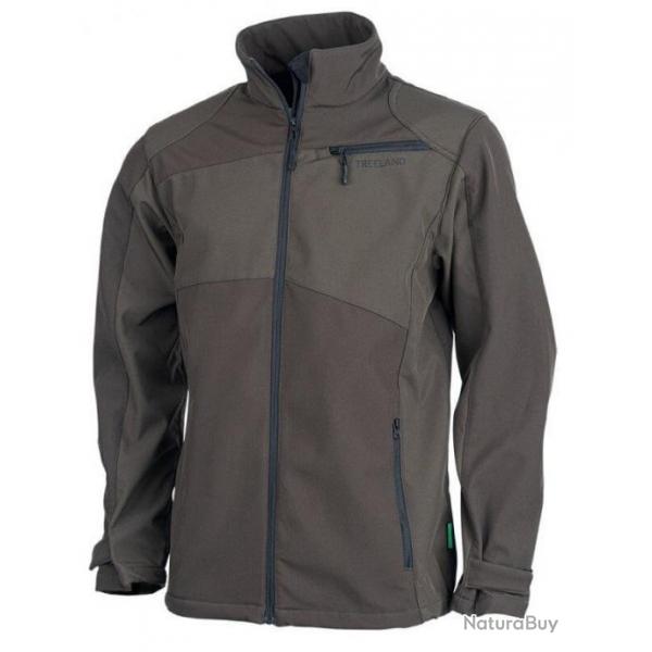 Veste outdoor Softshell kaki TREELAND