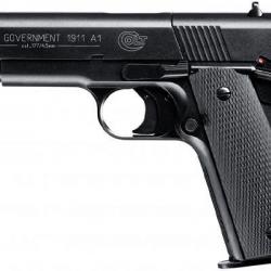 Pistolet à plomb 4.5 mm UMAREX - COLT Government 1911 A1 (3,5 joules) Noir
