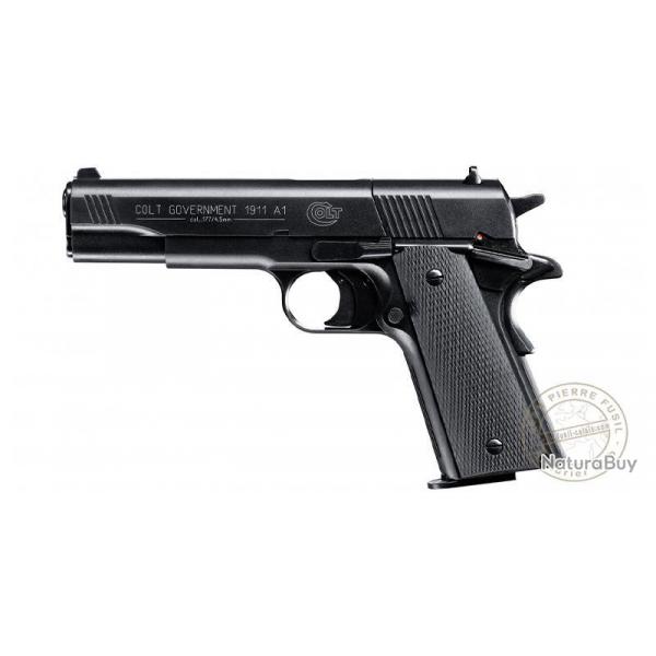 Pistolet  plomb 4.5 mm UMAREX - COLT Government 1911 A1 (3,5 joules) Noir