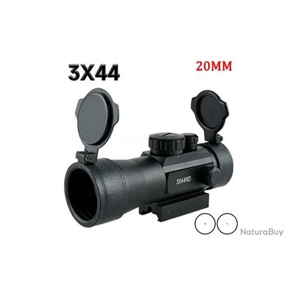 Dot sight 3x44 point rouge et vert avec flip-up cover