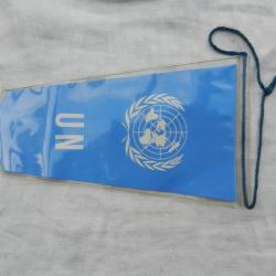 fanion bleu U.N. Nation unie