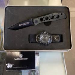 Pack montre + couteau Smith&Wesson