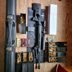 Lot Carabine Sabatti Urban Sniper 20'' 308W Lunette et munitions
