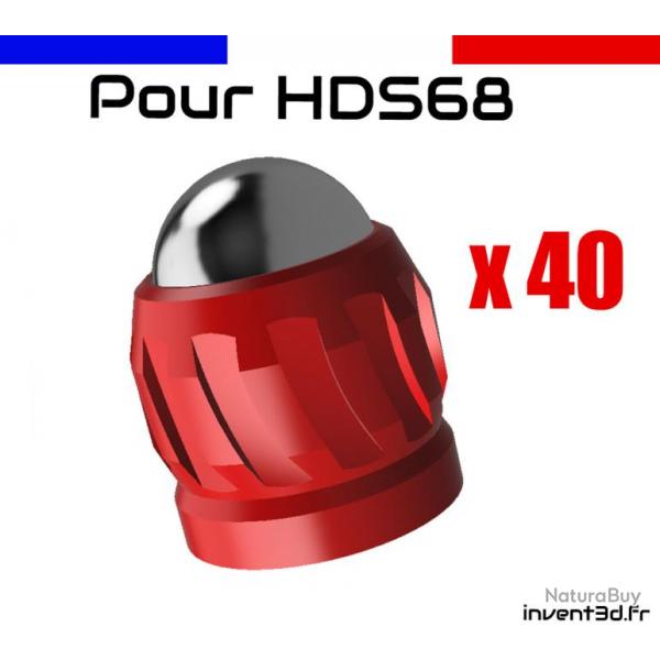 40 Slugs pour T4E HDS68 Umarex cal.68 bille 12mm poids 8g - Airsoft Rouge