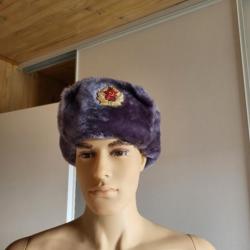 Chapka ushanka armee russe grise taille 58