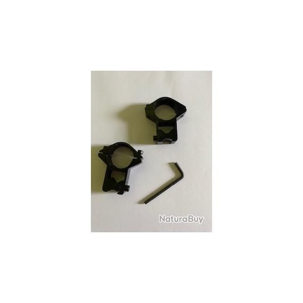 Anneau de montage de lunette pour carabine, rail DulFlashlight, rail Picatinny, 25.4 mm / 11 mm