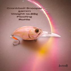 Leurre Crankbait Snooper "Bioluminescence" Artisanal et Unique, Pêche Brochets & Black-Bass