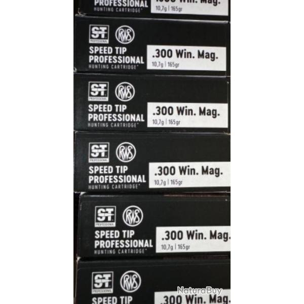 Cartouches RWS SPEED TIP PRO 300 Win Mag 165 grains