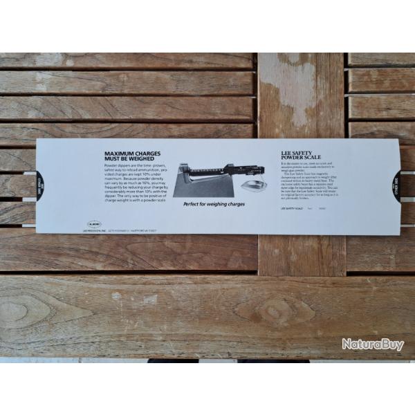 TABLE D' INSTRUCTIONS DE RECHARGEMENT DE PRECISION