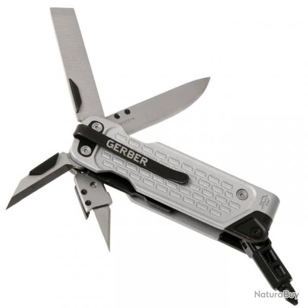 Outil Gerber Lockdown Drive Multi-Fonctions Lame Tournevis Manche Aluminum Silver G1591