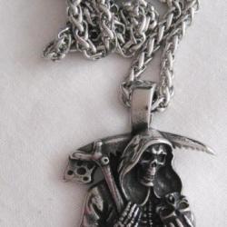 PENDENTIF SKULL LA FAUCHEUSE - Ref.57