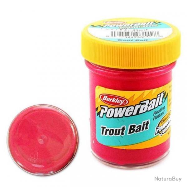 Pte  truite Berkley PowerBait Biodegradable Trout Bait Pink - Fluo Red