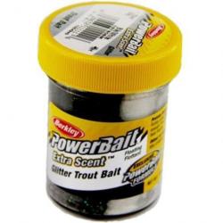 Pâte à truite Berkley PowerBait Select Glitter Trout Bait Black Orang - Black White Twist