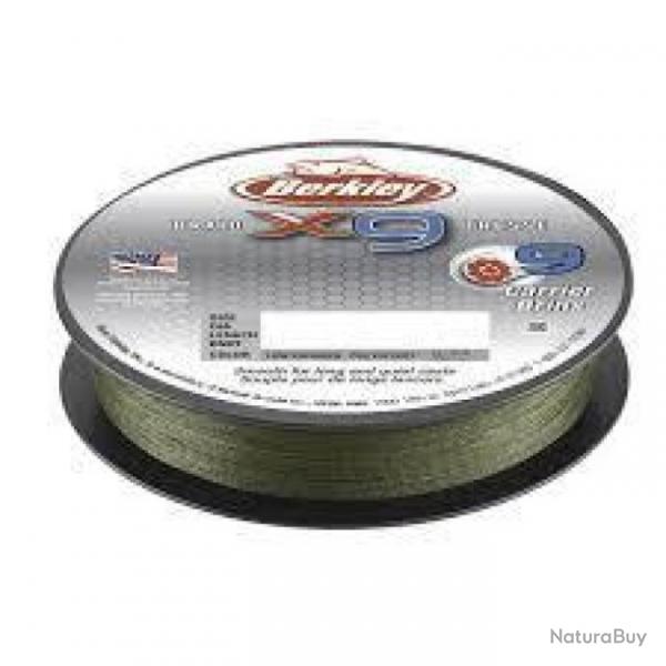 Tresses Berkley X9 Braid Low Vis Vert - 150 m 8/100 - 1,8 kg - 17/100 - 3,6 kg