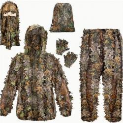 Costume de Camouflage pour chasse pour Homme Respirant À Capuche Léger Taille M/L