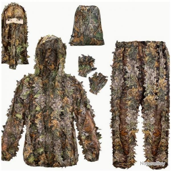 Costume de Camouflage pour chasse pour Homme Respirant  Capuche Lger Taille M/L