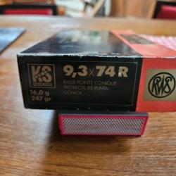 Munitions RWS rws ks 247gr 16grammes calibre 9.3×74R